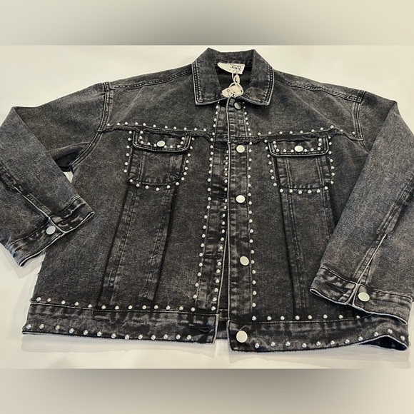 Savanna Jane Studded Denim Jacket Large - Picture 3 of 6